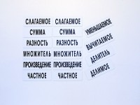Набор магнитных карточек "Компоненты арифметических действий" - fgospostavki.ru - Мегион
