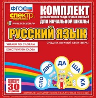 Динамические раздаточные пособия. Русский язык (веера). Читаем по слогам (слоги из двух букв). Конструируем слова (слоги из двух и трех букв). - fgospostavki.ru - Мегион