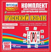 Динамические раздаточные пособия. Русский язык (комплект демонстрационных материалов). Касса букв, слогов, звуковых схем с набором интерактивных таблиц. - fgospostavki.ru - Мегион