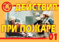 Комплект плакатов "Действия при пожаре" - fgospostavki.ru - Мегион