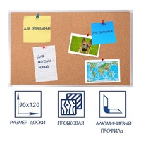 Доска пробковая 1200х900 - fgospostavki.ru - Мегион