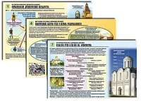 Комплект таблиц по истории "История России с древних времен" раздаточные (цветные, ламинированные, А4, 10 штук) - fgospostavki.ru - Мегион