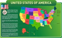 Стенд "United States Of America" - fgospostavki.ru - Мегион
