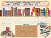 Стенд "Классный уголок" (с пробковым покрытием) - fgospostavki.ru - Мегион