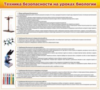 Стенд "Техника безопасности на уроках биологии" Вариант 2 - fgospostavki.ru - Мегион