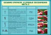 Стенд "Вязание крючком. Условные обозначения. Часть 2" - fgospostavki.ru - Мегион