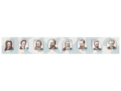 Стенд-лента "Выдающиеся ученые-историки" - fgospostavki.ru - Мегион