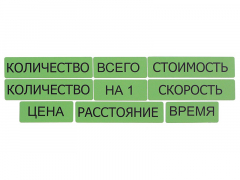 Набор магнитных карточек "Опорные слова к задачам" (зеленый) - fgospostavki.ru - Мегион