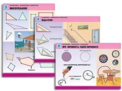Комплект таблиц "Математика. Знакомство с геометрией" (6 таблиц, формат А1, ламинированные) - fgospostavki.ru - Мегион