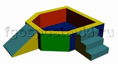 Сухой бассейн "Крепость" 1,5х1,2 метра - fgospostavki.ru - Мегион
