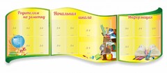 Стенд "Начальная школа" резной из 3-х частей - fgospostavki.ru - Мегион