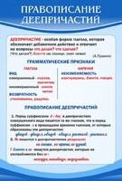 Стенд "Правописание деепричастий" - fgospostavki.ru - Мегион
