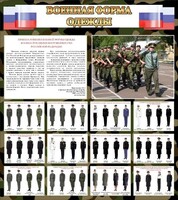 Стенд "Военная форма одежды (флаг РФ)" - fgospostavki.ru - Мегион