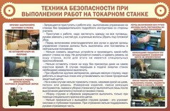 Стенд "Техника безопасности при выполнении работ на токарном станке" - fgospostavki.ru - Мегион