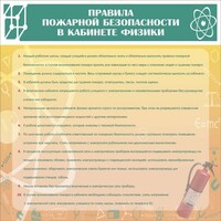 Стенд "Правила пожарной безопасности в кабинете физики" - fgospostavki.ru - Мегион