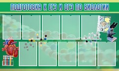 Стенд "Подготовка к ЕГЭ и ОГЭ по биологии" Вариант 2 - fgospostavki.ru - Мегион