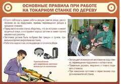 Стенд "Основные правила при работе на токарном станке по дереву" - fgospostavki.ru - Мегион