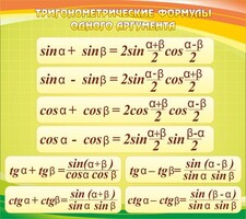 Стенд "Тригонометрические формулы" - fgospostavki.ru - Мегион
