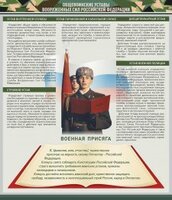Стенд "Уставы. Закон военной службы. Военная присяга" - fgospostavki.ru - Мегион