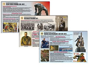 Комплект таблиц по истории "История России XX - XXI вв." раздаточные (цветные, ламинированные, А4, 12 штук) - fgospostavki.ru - Мегион