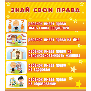Стенд "Знай свои права" - fgospostavki.ru - Мегион
