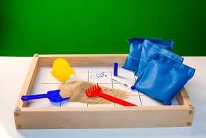 Игровой набор для экспериментов с песком "Песочница малая" (настольная, бук) - fgospostavki.ru - Мегион