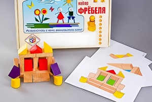 Игровой набор Фребеля "Конструктор деревянный без соединений-4" (Серия "Эксперимент") - fgospostavki.ru - Мегион
