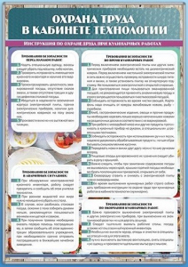 Стенд "Охрана труда в кабинете технологии" - fgospostavki.ru - Мегион