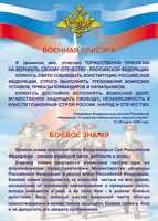 Таблица "Военная присяга. Боевое знамя" (100х140 сантиметров, винил) - fgospostavki.ru - Мегион