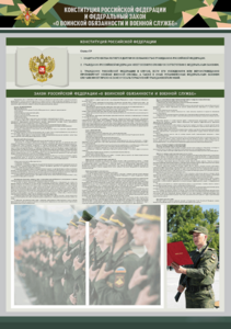 Стенд-уголок "Конституция Российской Федерации и Федеральный закон "О воинской обязанности и военной службе" - fgospostavki.ru - Мегион
