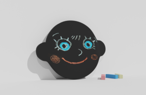 Фигурная грифельная меловая доска на тему эмоций - fgospostavki.ru - Мегион