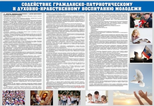 Стенд "Содействие гражданско-патриотическому и духовно-нравственному воспитанию молодежи" - fgospostavki.ru - Мегион