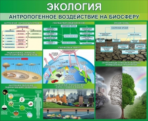 Стенд "Экология. Антропогенное воздействие на биосферу" - fgospostavki.ru - Мегион