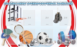 Стенд "Расписание тренировочных занятий" - fgospostavki.ru - Мегион