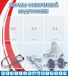 Стенд "Нормы физической подготовки" Вариант 2 - fgospostavki.ru - Мегион