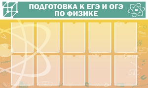 Стенд "Подготовка к ЕГЭ и ОГЭ по физике (10 карманов)" - fgospostavki.ru - Мегион