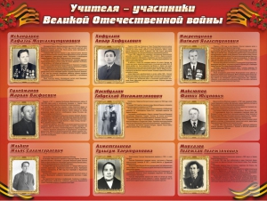 Стенд "Учителя-участники Великой Отечественной войны" - fgospostavki.ru - Мегион