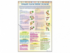 Стенд "Наши пальчики устали" (зарядка) - fgospostavki.ru - Мегион