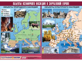 Таблица демонстрационная "Объекты всемирного наследия в Зарубежной Европе" (винил 100*140) - fgospostavki.ru - Мегион