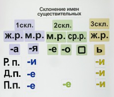 Набор магнитных карточек "Склонение имен существительных" - fgospostavki.ru - Мегион