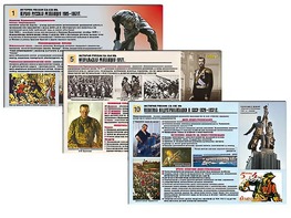 Комплект таблиц по истории "История России XX - XXI вв." раздаточные (цветные, ламинированные, А4, 12 штук) - fgospostavki.ru - Мегион