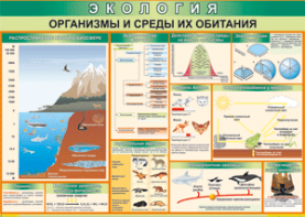 Таблица "Организмы и среды их обитания" (100х140 сантиметров, винил) - fgospostavki.ru - Мегион