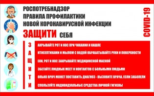 Плакат "Правила профилактики коронавируса" - fgospostavki.ru - Мегион
