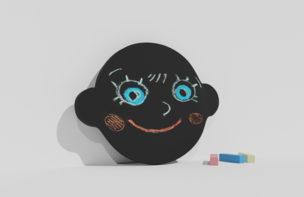 Фигурная грифельная меловая доска на тему эмоций - fgospostavki.ru - Мегион