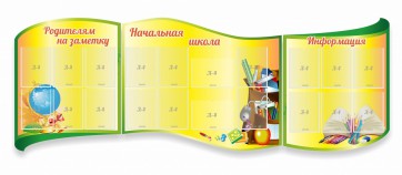 Стенд "Начальная школа" резной из 3-х частей - fgospostavki.ru - Мегион