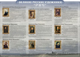 Стенд "Великие русские художники" - fgospostavki.ru - Мегион