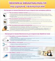 Стенд "Техника безопасности на уроке технологии" - fgospostavki.ru - Мегион