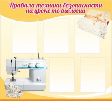 Стенд "Правила техники безопасности на уроке технологии" - fgospostavki.ru - Мегион